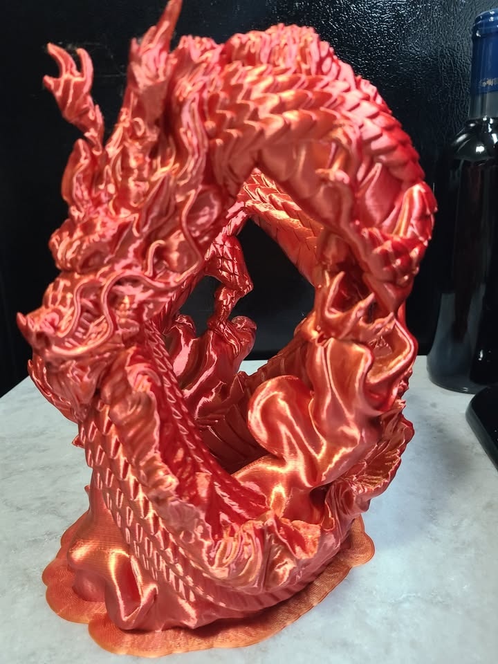 Chinese Dragon Wine Bottle Holder - photo 2