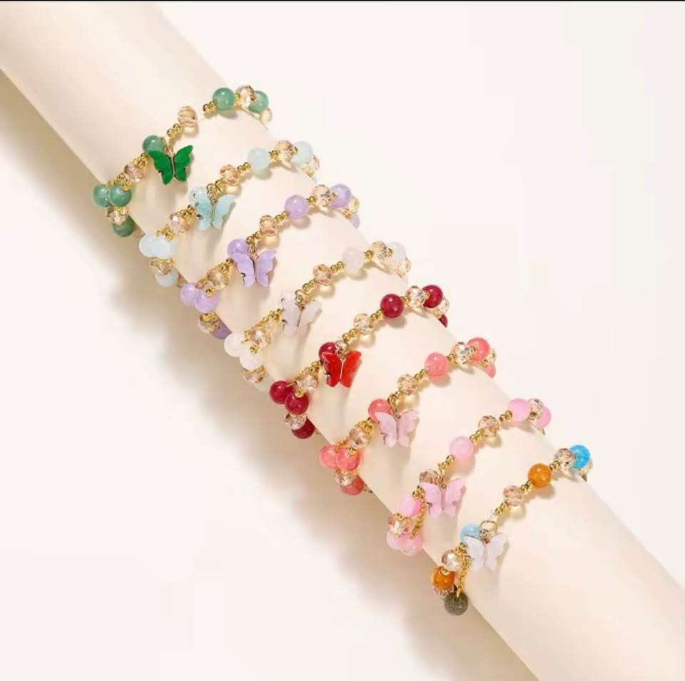 Handmade Butterfly Beaded Bracelets - photo 2