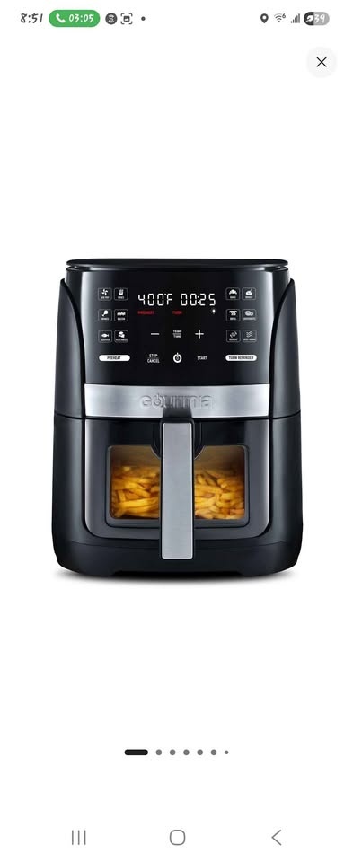 Gourmia digital window air fryer (New)
