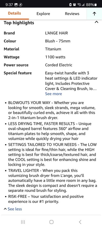 Lange 2 in 1 titanium brush dryer - photo 3
