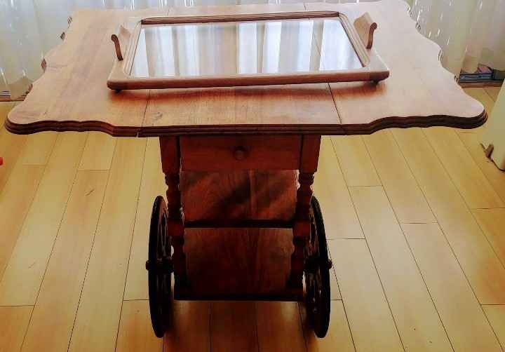 Antique/Vintage Wooden Bar or Tea Cart - photo 2