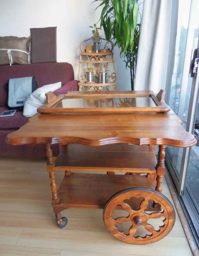 Antique/Vintage Wooden Bar or Tea Cart - photo 3