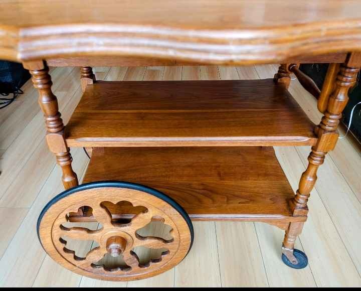 Antique/Vintage Wooden Bar or Tea Cart - photo 5