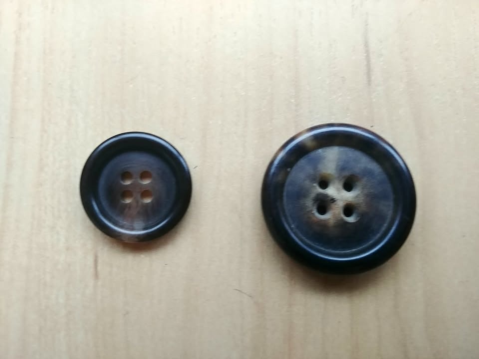 2 faux tortoise shell buttons notions AVAILABLE WEST END
