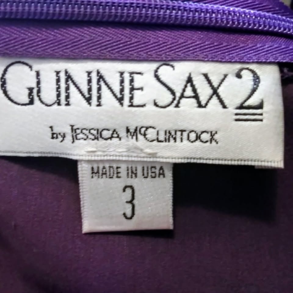 Size 3 Jessica McClintock purple eggplant strapless reception dr - photo 2