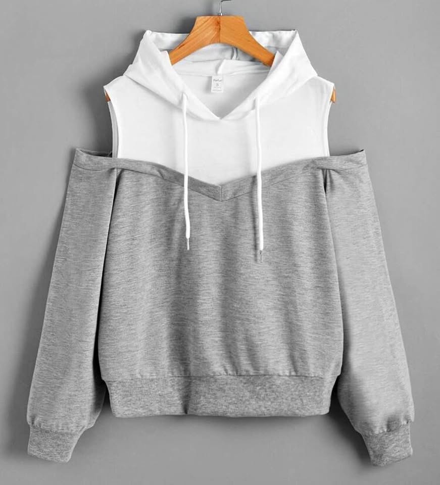 Off shoulder hoodie