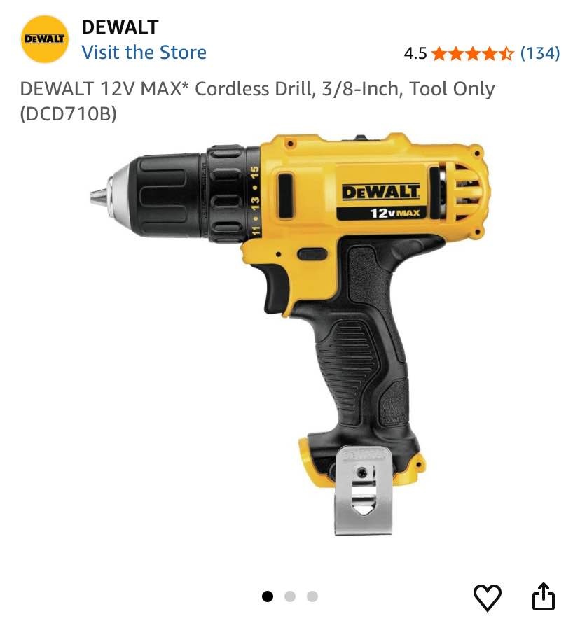 DeWalt 12V MAX Cordless Drill (DCD710B) – Tool Only - photo 3