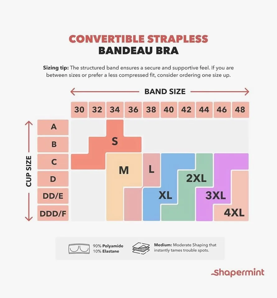 Wireless Beige Convertible Strapless Bra S-M image indicator(5)