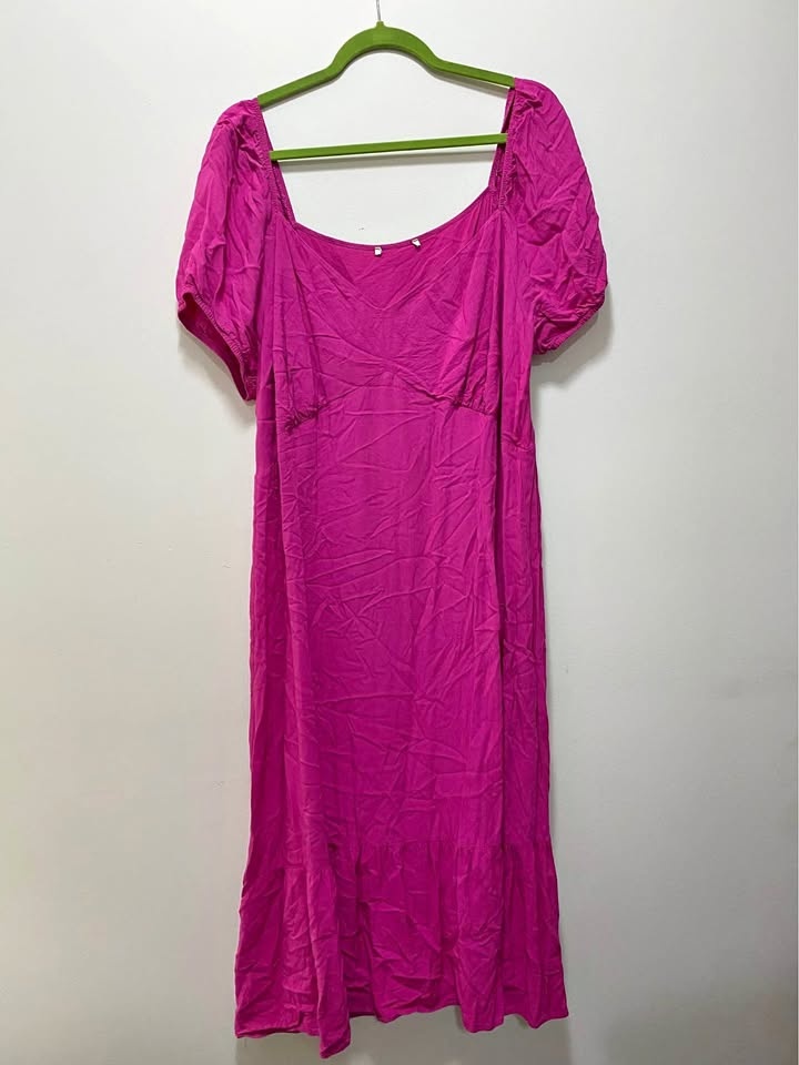 Pink maxi dress plus size