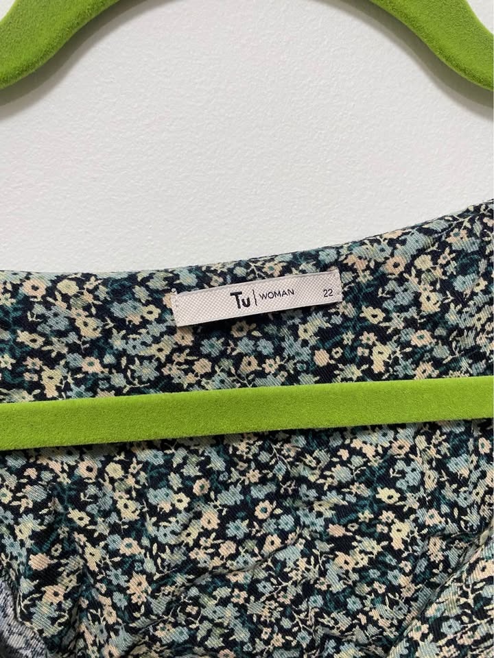 Blue floral dress plus size - photo 3