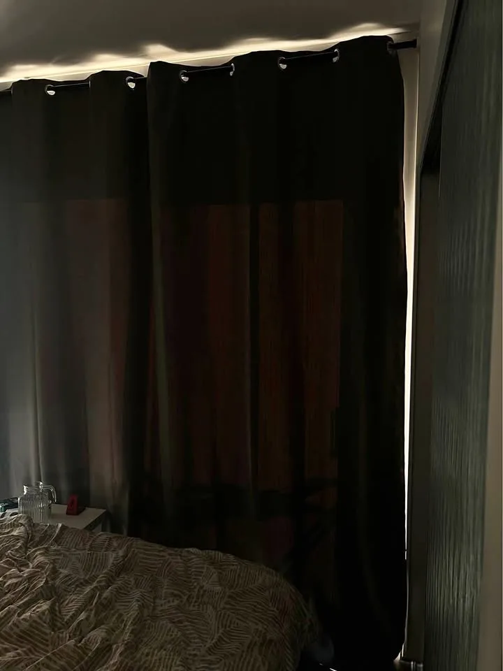 Large Blackout Curtains 2 piece (Dark Grey) thumbnail