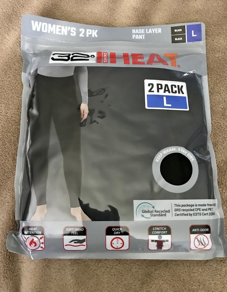 Base Layer Pants- 32 Degrees Heat L or XL