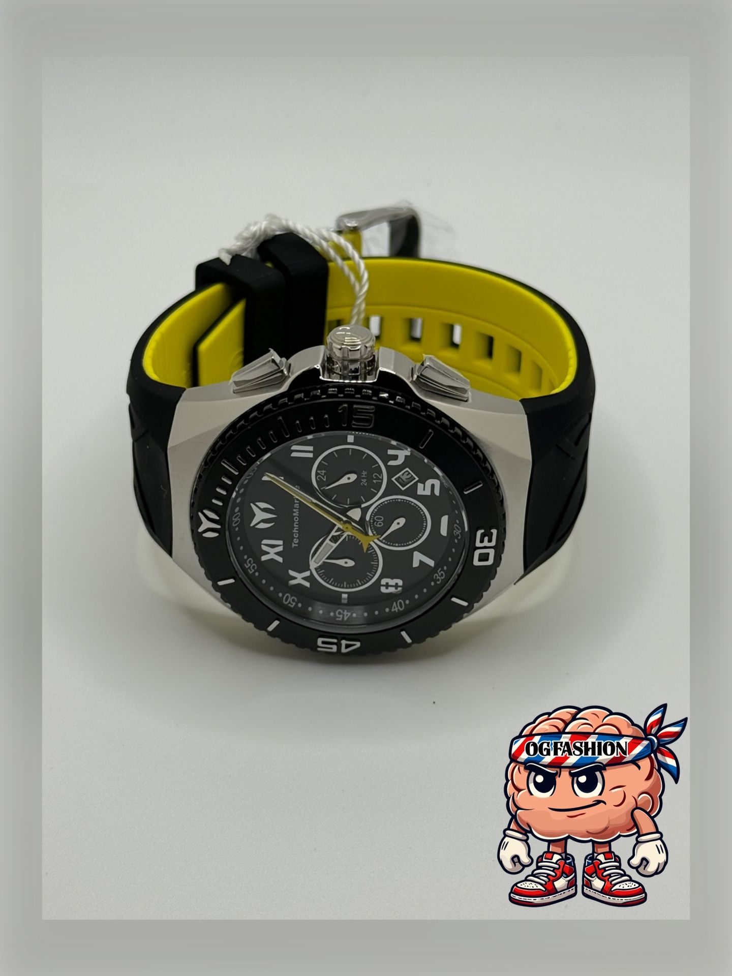 TechnoMarine Men’s Chronograph Black Dial Rubber Strap New - photo 2