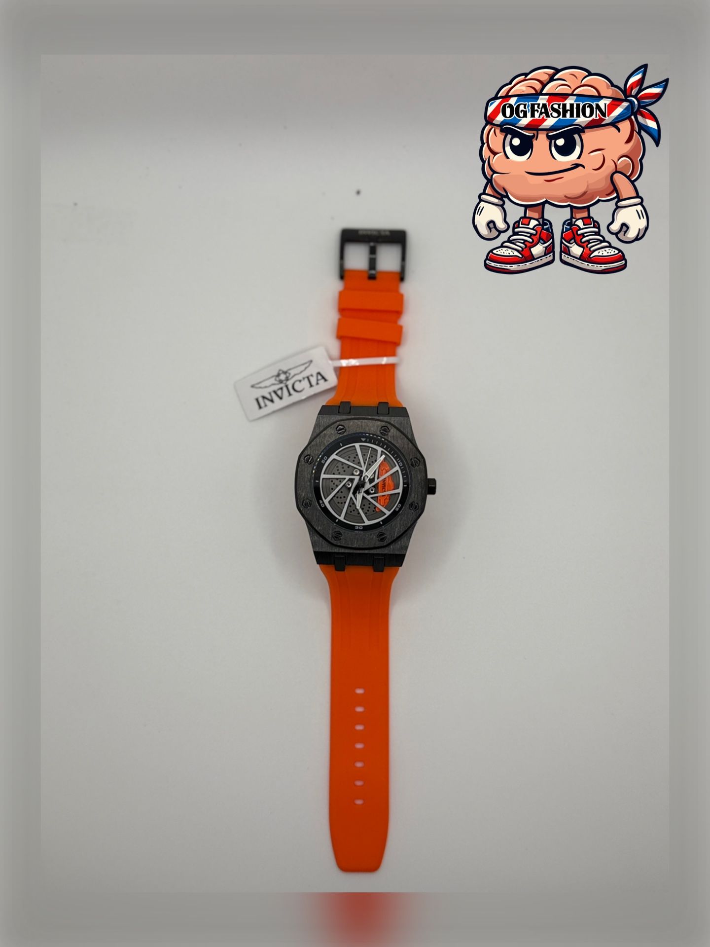 Watch Invicta Sport Orange Strap Skeleton Dial - photo 2