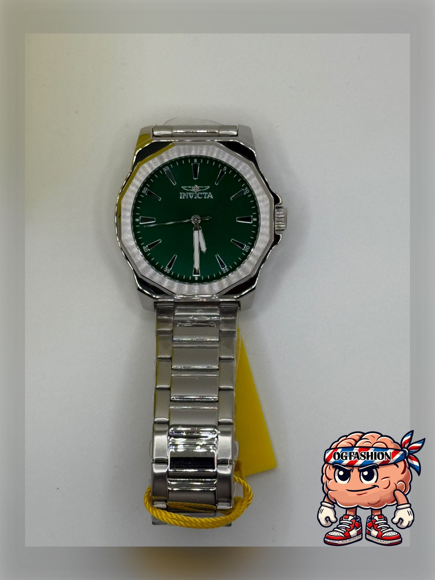 Invicta Men’s Silver Stainless Steel Green Dial - New - photo 2