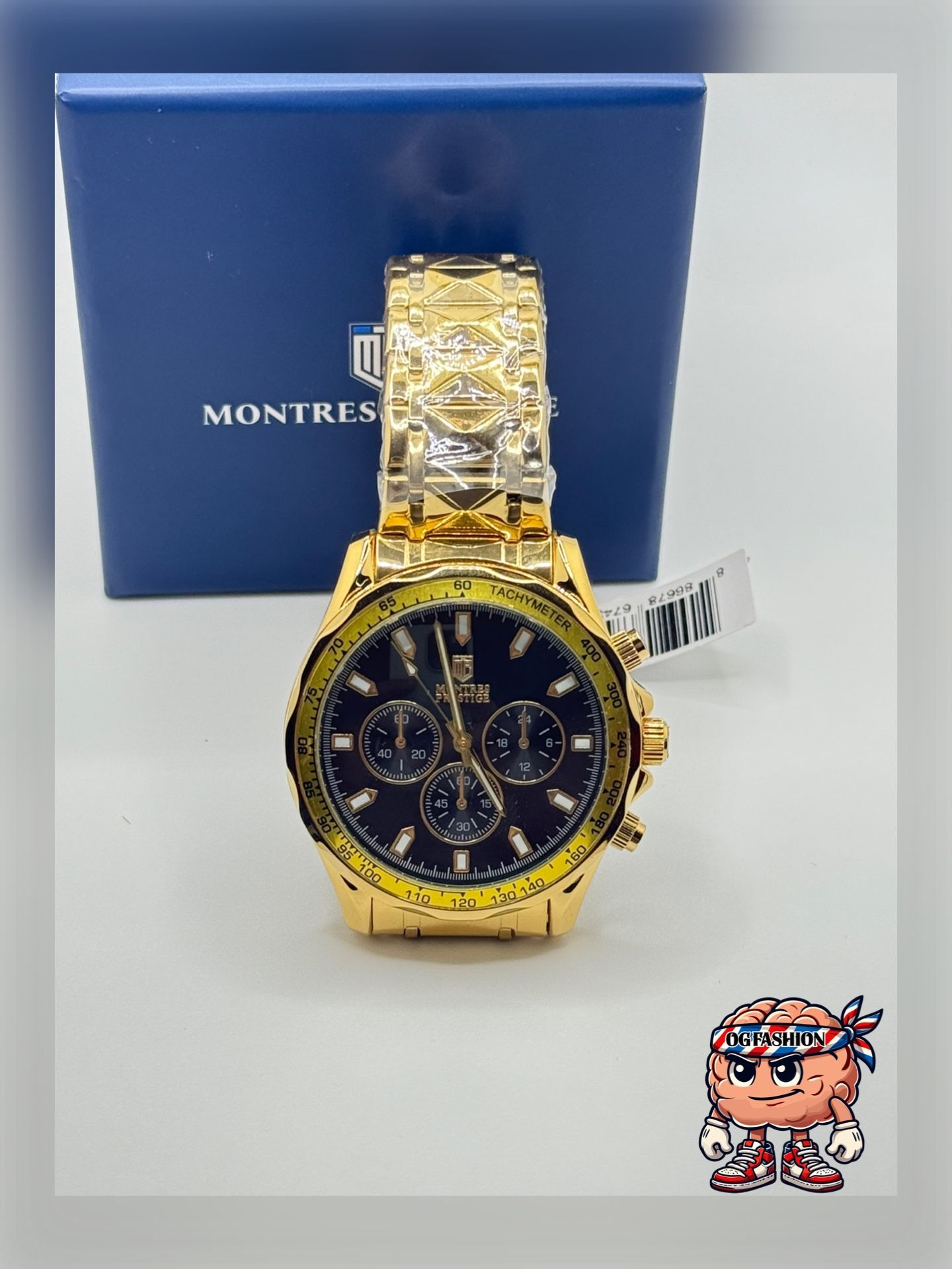 Watch Gold – Black Dial Tachymeter – New in Box