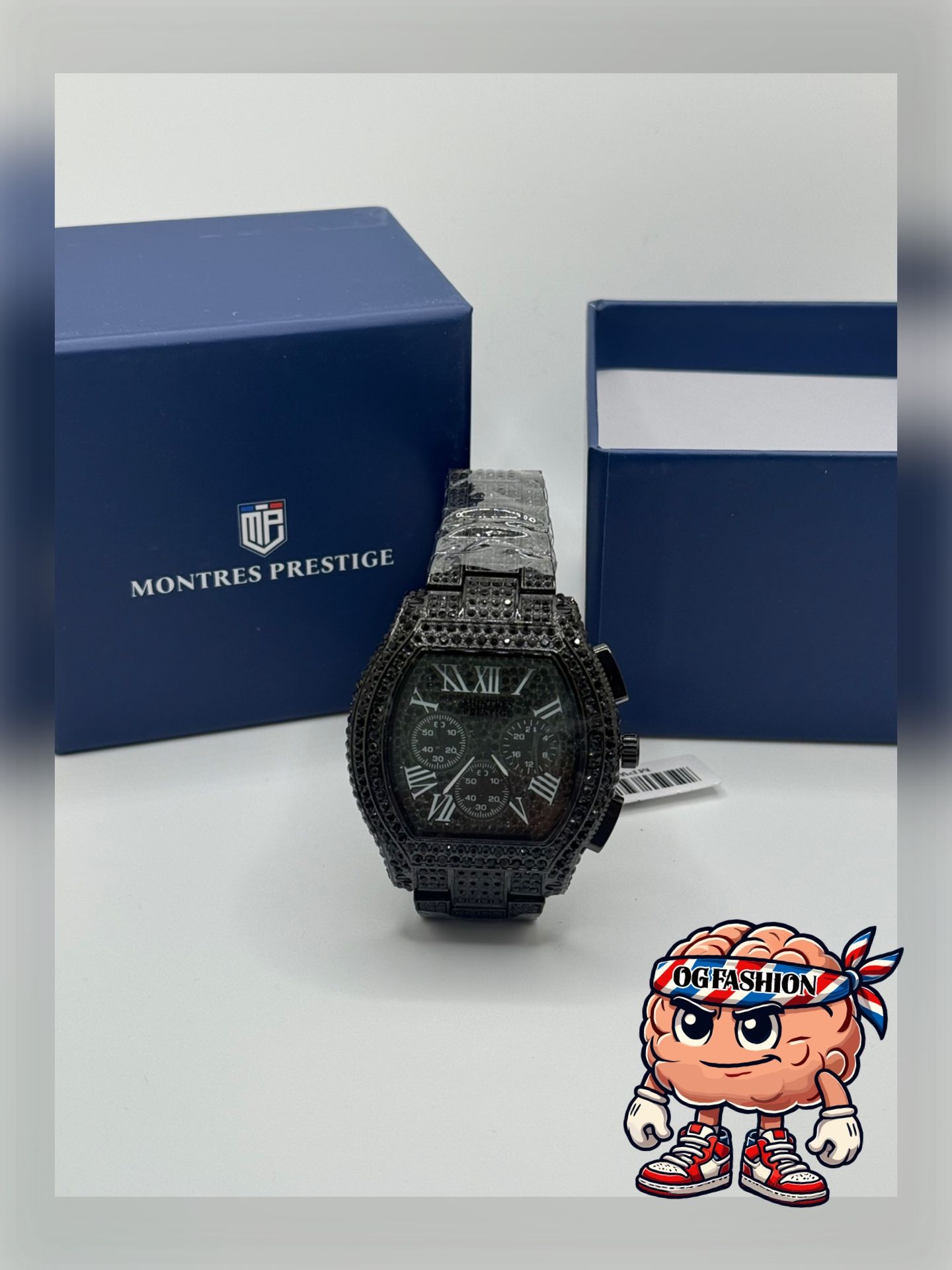 Iced-Out Black Watch – New in Box