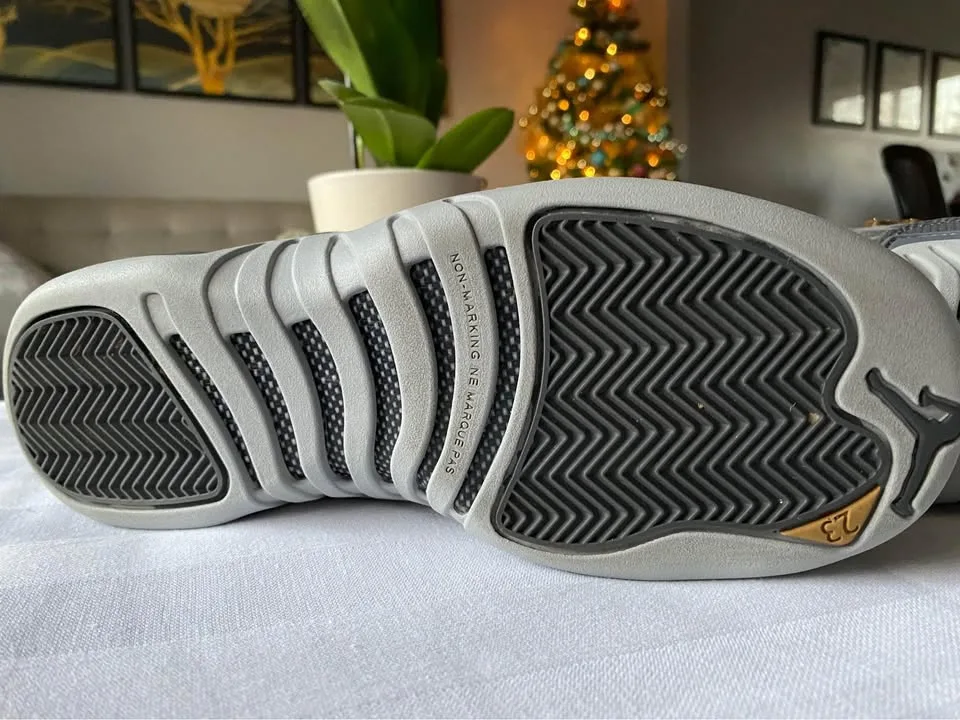 NIKE AIR JORDAN XII 12 RETRO BG SIZE 6.5Y DARK GREY image indicator(4)