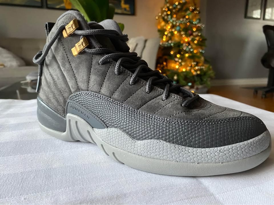 NIKE AIR JORDAN XII 12 RETRO BG SIZE 6.5Y DARK GREY - photo 5