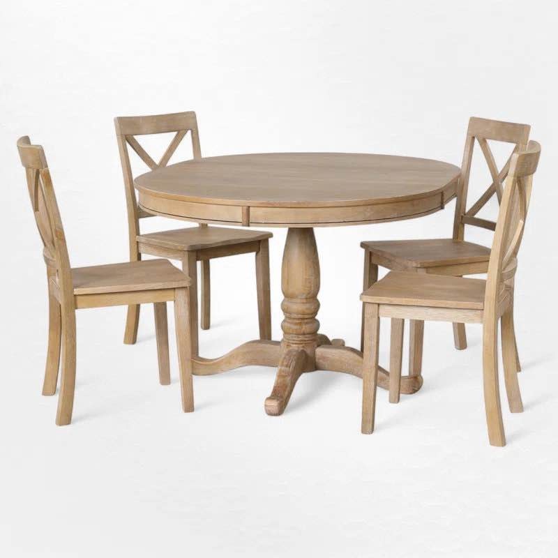 Solid wood dining table set (with 4 chairs) - Brand new in box - photo 3