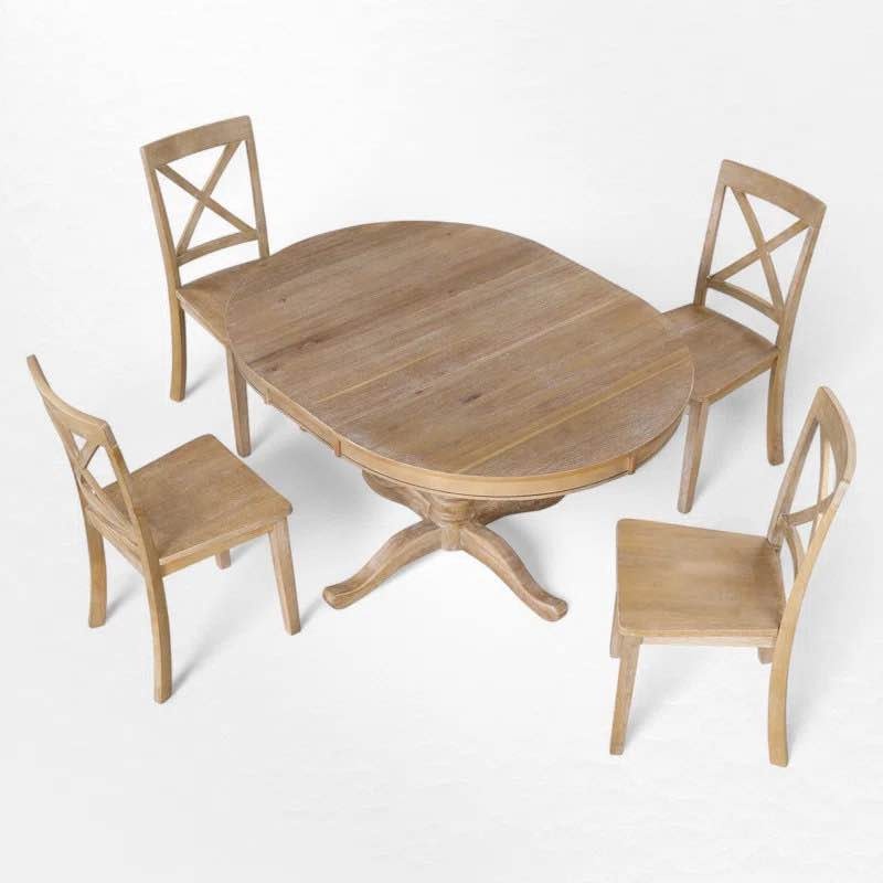 Solid wood dining table set (with 4 chairs) - Brand new in box - photo 5