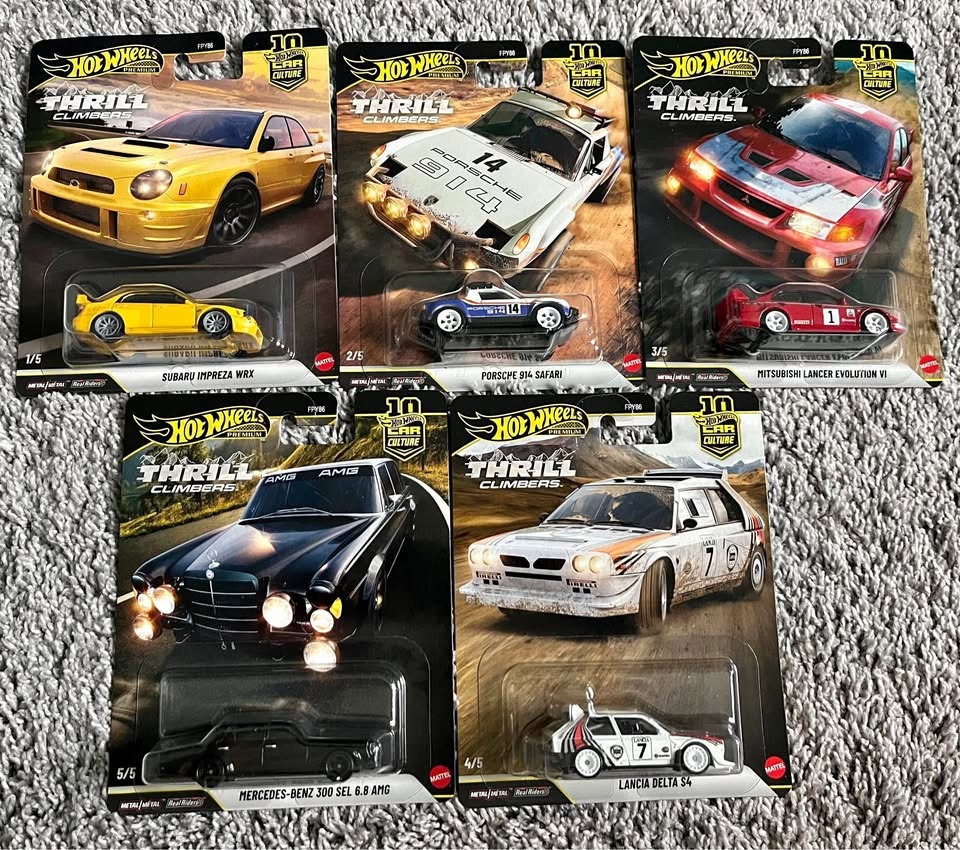 2026 Hot Wheels Thrill Climbers Full Set (5 Cars)