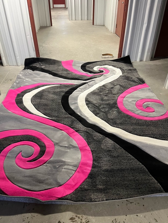 Pink, Black & Gray Area rug