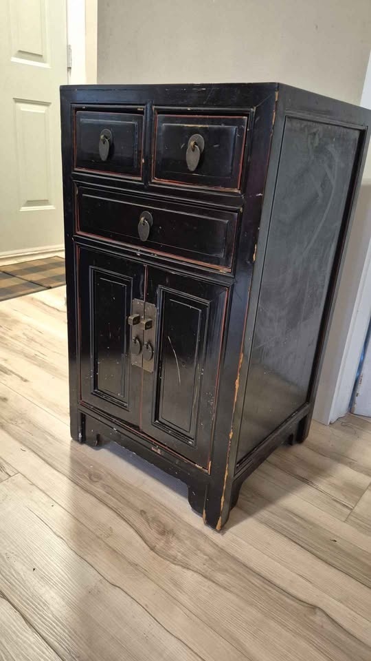 Chinese black lacquered cabinet - photo 2