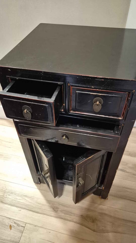 Chinese black lacquered cabinet - photo 4