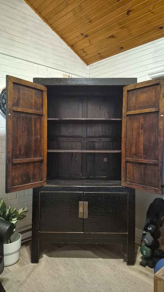 Henredon Mahogany Pressed Bamboo Wardrobe/Armoire - photo 2