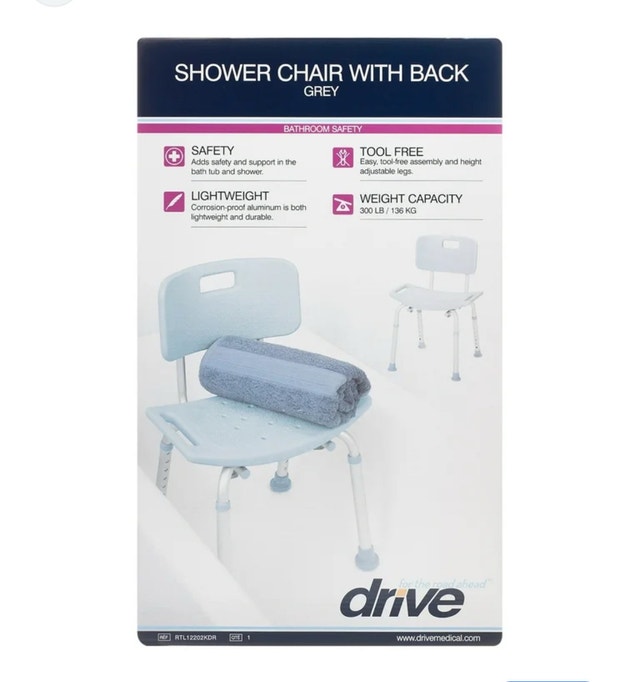 Brand New Bath Shower Chair with Back Rest