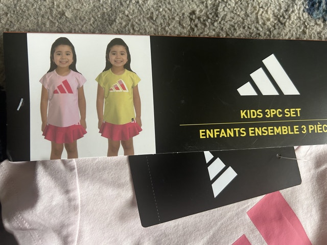 Brand New Girls Adidas 3PC Kids Sports Set