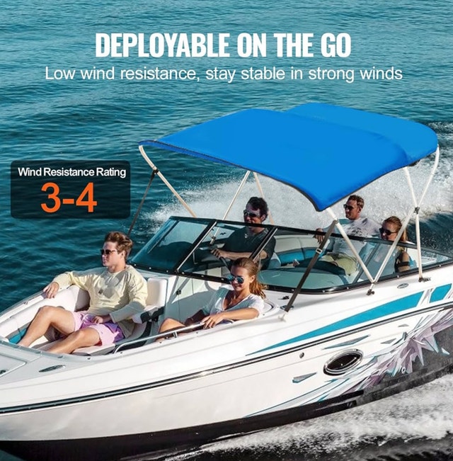 Bimini Top Weatherproof Sun Shade Boat Awning Canopy