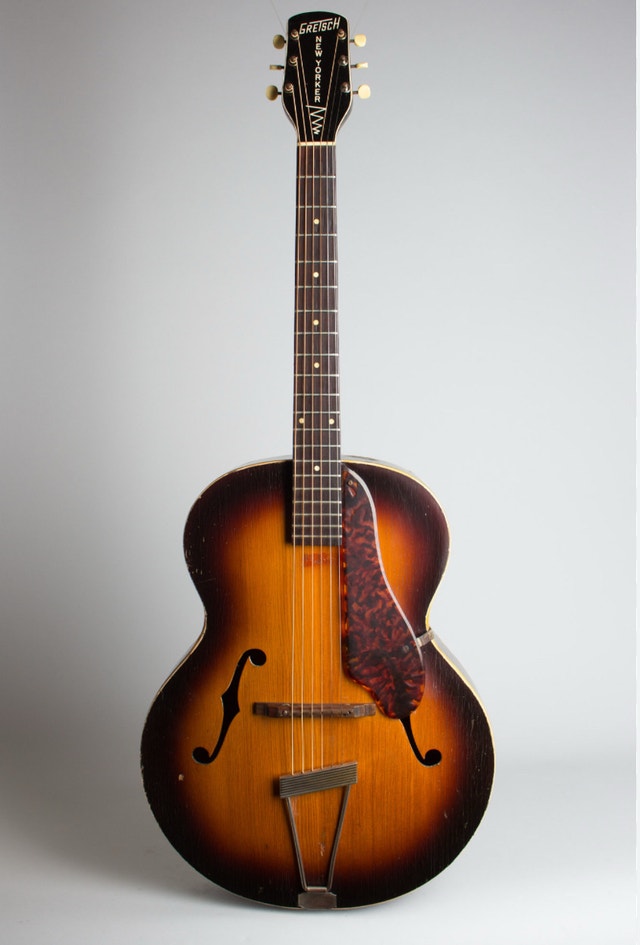 Vintage Gretsch New Yorker Archtop Guitar + Hard Case 1940s-50s