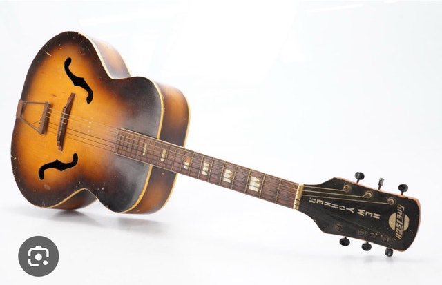 Vintage Gretsch New Yorker Archtop Guitar + Hard Case 1940s-50s - photo 2