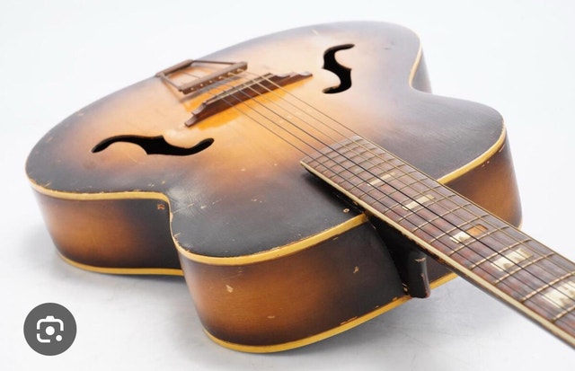Vintage Gretsch New Yorker Archtop Guitar + Hard Case 1940s-50s - photo 4
