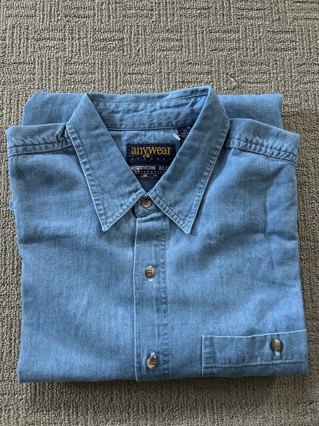 Brand New Blue Denim Jeans Shirt