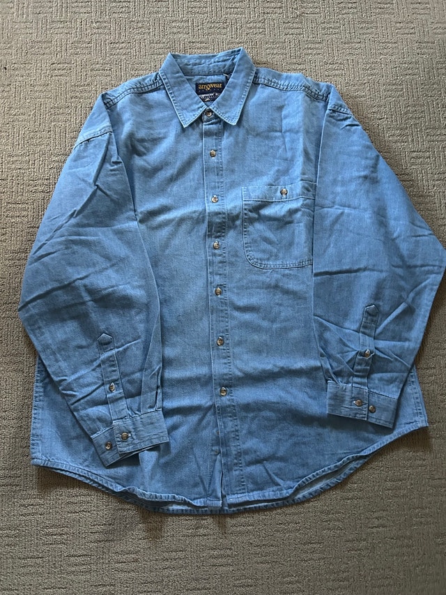 Brand New Blue Denim Jeans Shirt - photo 2