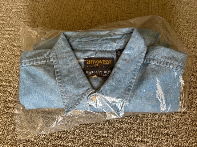 Brand New Blue Denim Jeans Shirt - photo 3