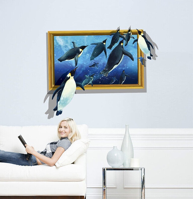 AVIO 3D Penguin Removable Vinyl Wall Sticker Decal Art - photo 2