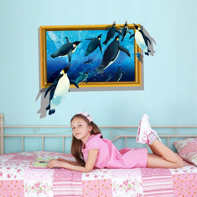AVIO 3D Penguin Removable Vinyl Wall Sticker Decal Art - photo 3
