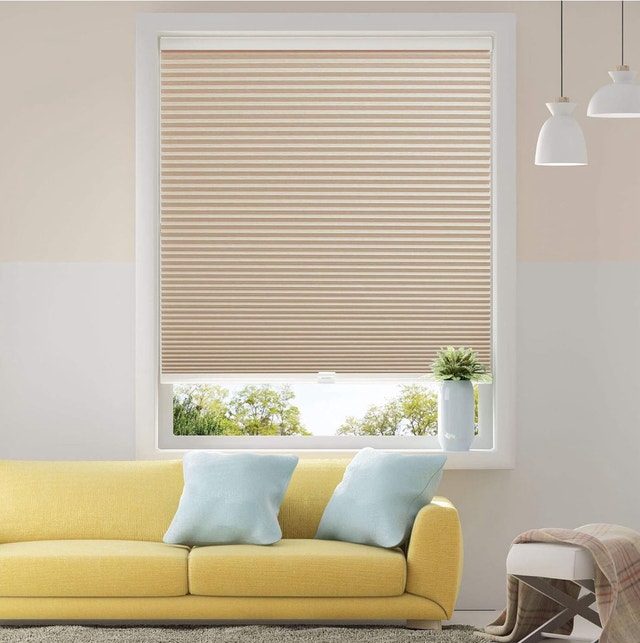 LazBlinds Cordless Bamboo Roll Up Window Blinds