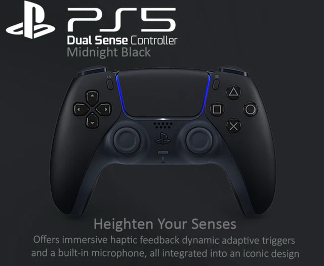 PlayStation 5 PS5 DualSense Controller – Midnight Black - photo 2