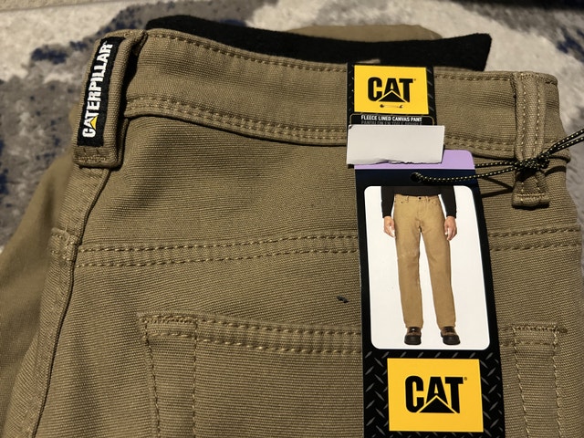 Brand New Caterpillar Fleece Lined Trousers Pant - Brown