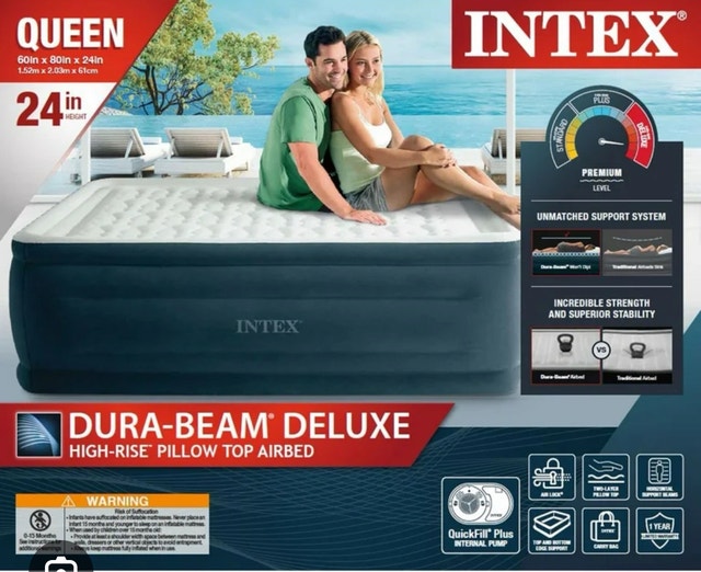 INTEX Queen Dura-Beam Pillow Top Air Bed Mattress