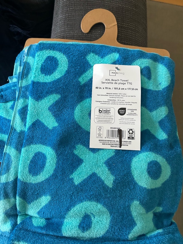 Mainstays XXL Beach Towel, 40" x 70", 100% cotton - photo 3