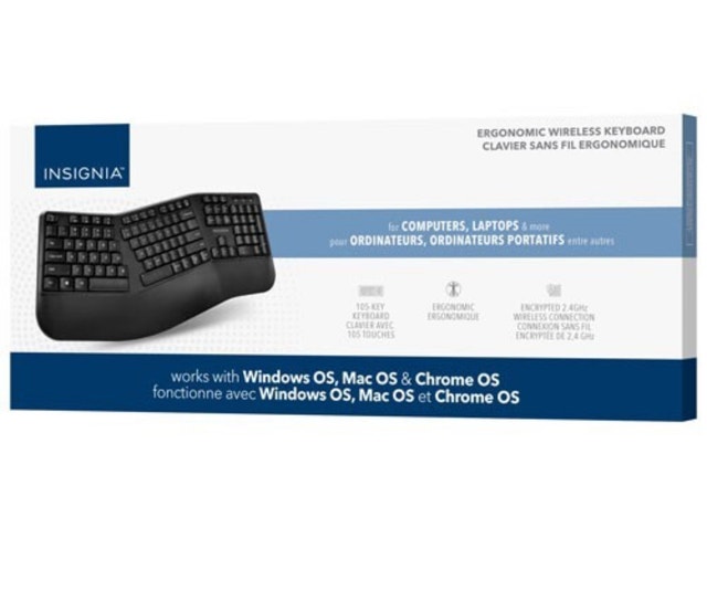Insignia Ergonomic Full Size Wireless Keyboard - photo 2