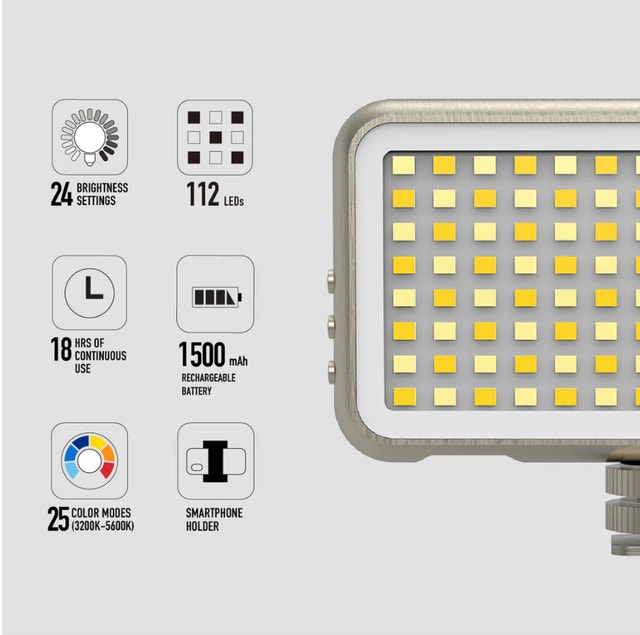 Digipower Streamer 112 LED Video Light - photo 4