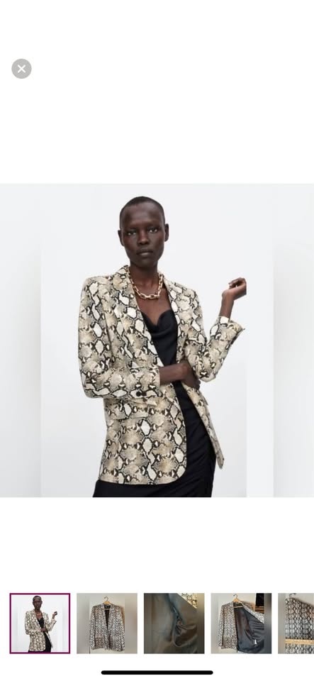 Zara Oversized Snake Print Blazer L-XL - photo 2
