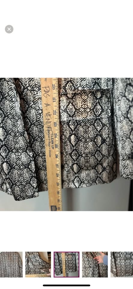 Zara Oversized Snake Print Blazer L-XL - photo 5